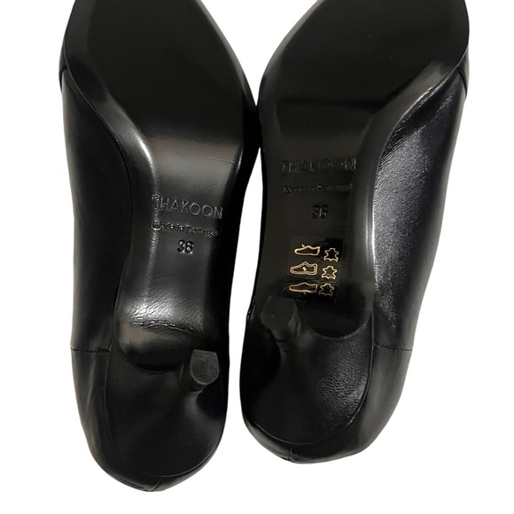 THAKOON BY NAADAM KITTEN HEEL LEATHER MULES SIZE 39 EU 7 US Y2K STYLE MOBWIFE - Picture 9 of 13